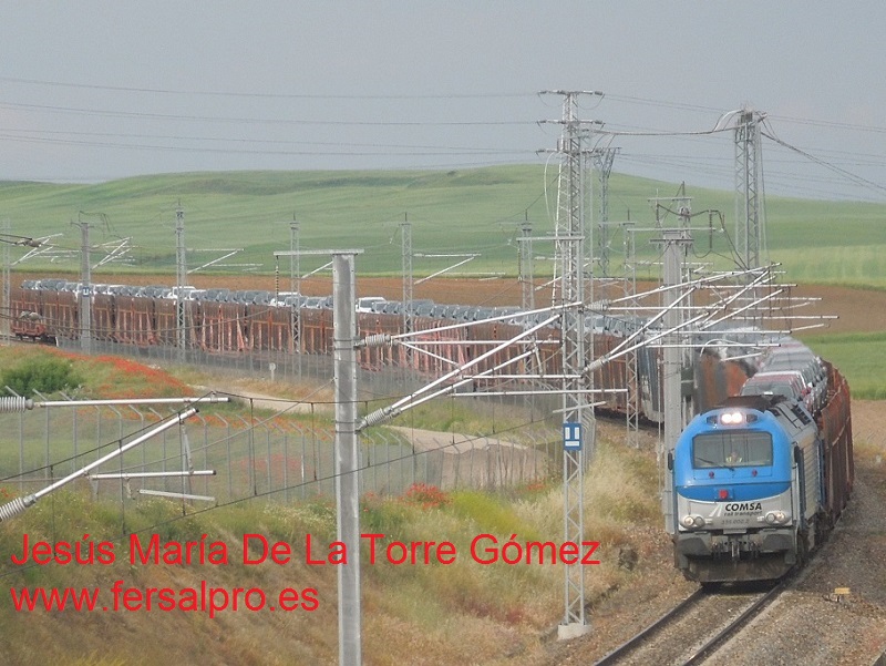 La 335.002.2 llegando a Salamanca.